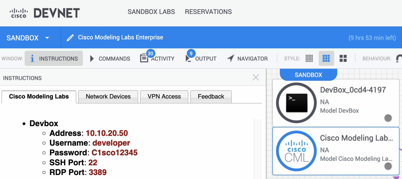 VM Sandbox Details